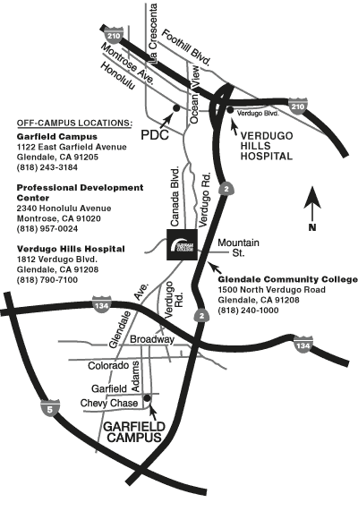 Off-Campus Locations Map