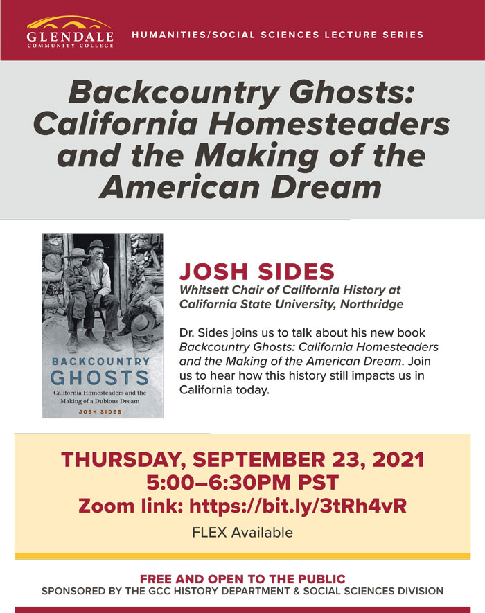 Humanities/social Sciences Lecture Series Sept. 23, 2021 flyer