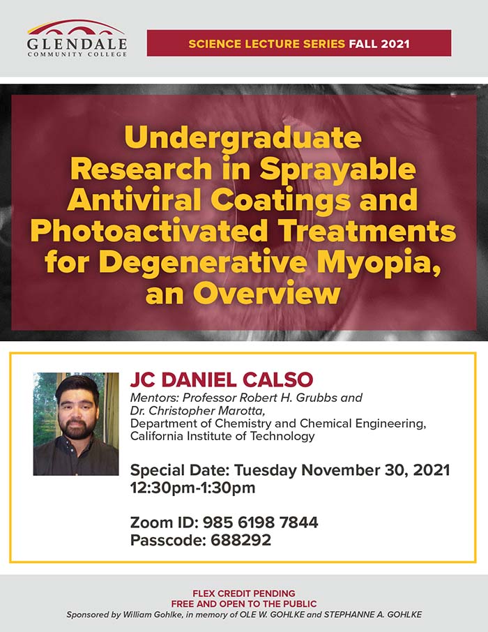 Science Lecture Series November 2021 flyer