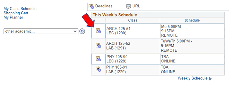 Log into MyGCC Calendar Icon