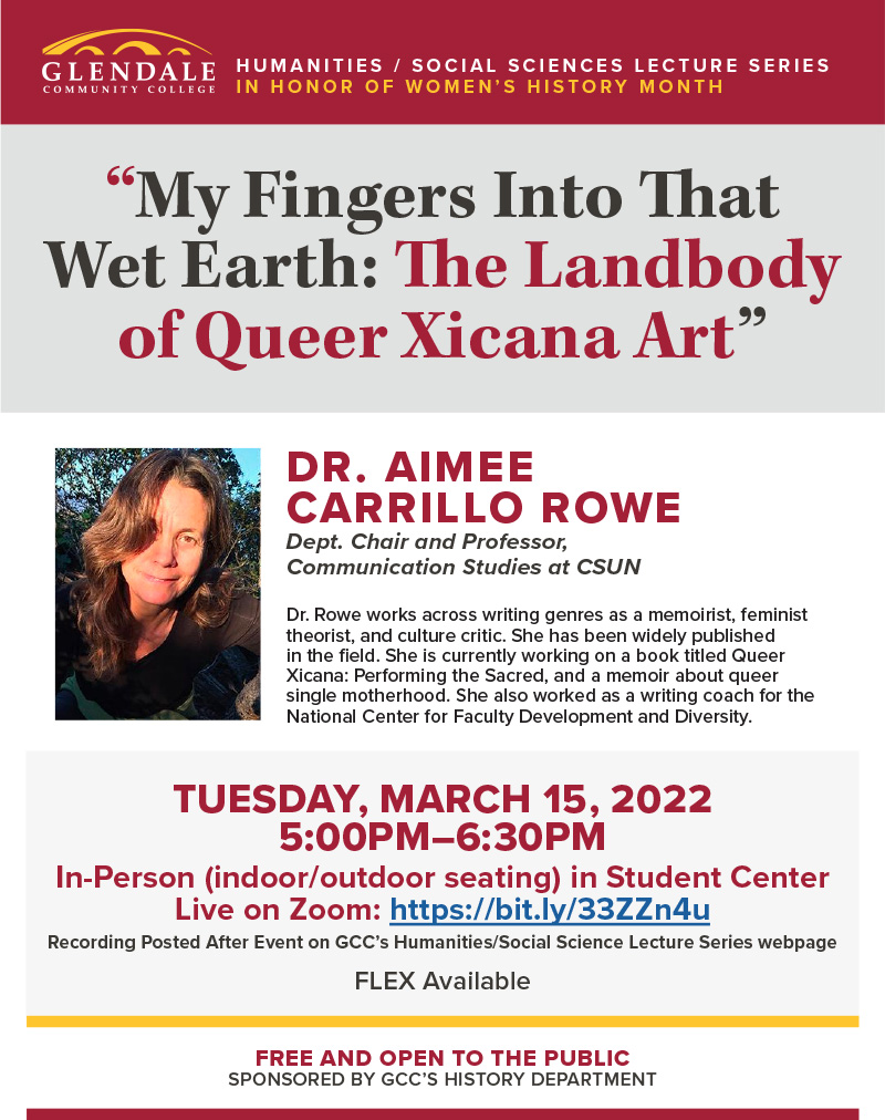 My Fingers Into That Wet Earth: The Landbody of Queer Xicana Art flyer