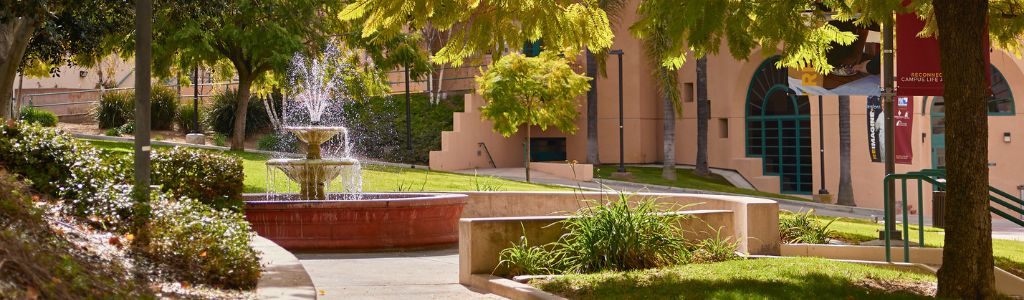 Fountain in the spring