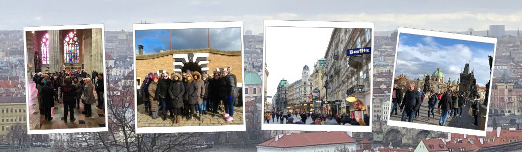 Vienna and Prague photo collage